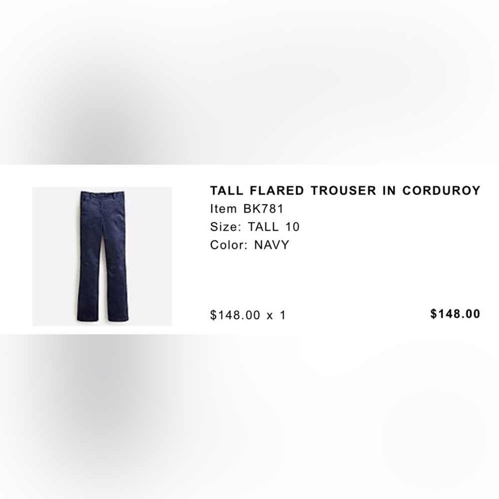 J. Crew Women's Dark Blue Corduroy Jeans